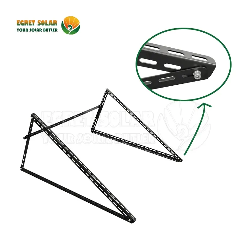 Système de montage de trépied solaire d'angle réglable pliant