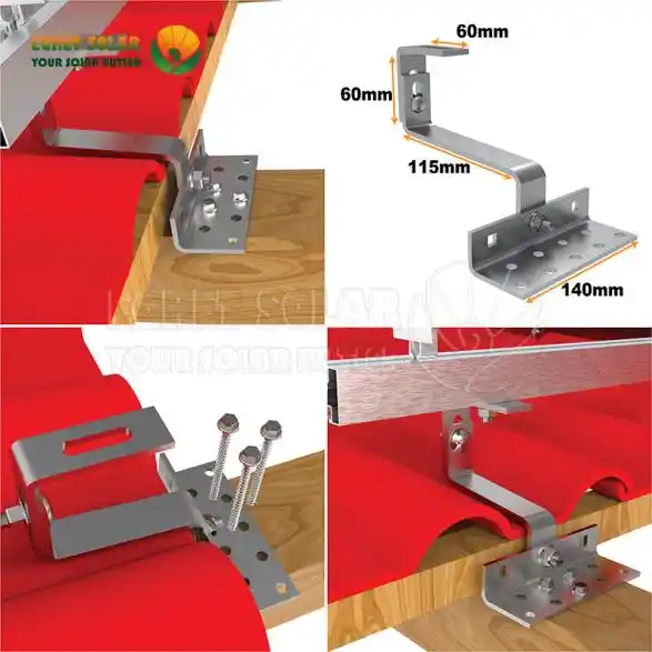 Kit de montage sur toit en tuiles photovoltaïques
