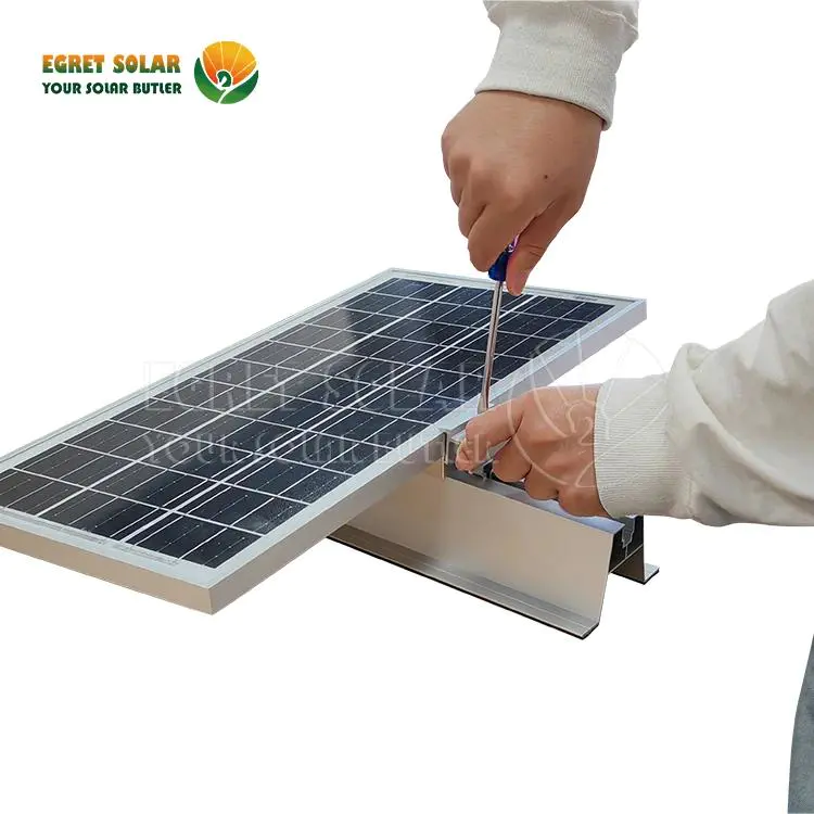 Installation rapide Système de rail court en aluminium solaire
