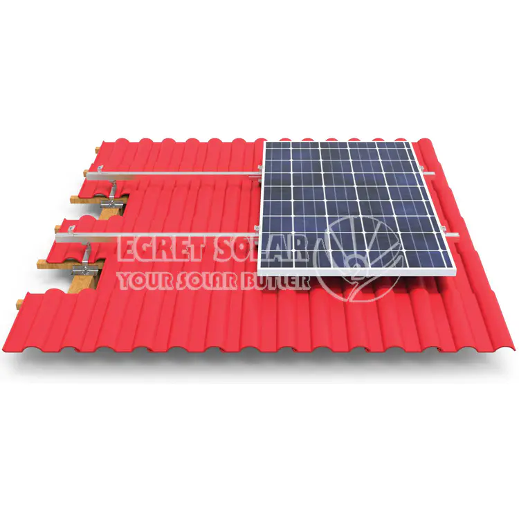 Système de montage de toit de tuiles solaires à installation rapide
