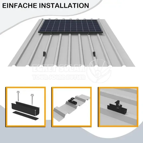 Kit de système de rail Solar Black U